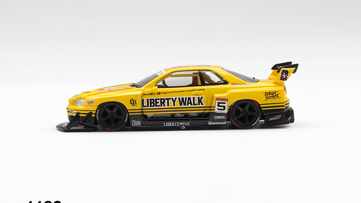 Mini GT 1:64 Nissan LB-ER34 Super Silhouette SKYLINE Sport Yellow (MGT01182-R)