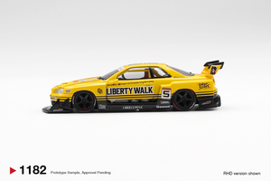 Mini GT 1:64 Nissan LB-ER34 Super Silhouette SKYLINE Sport Yellow (MGT01182-R)