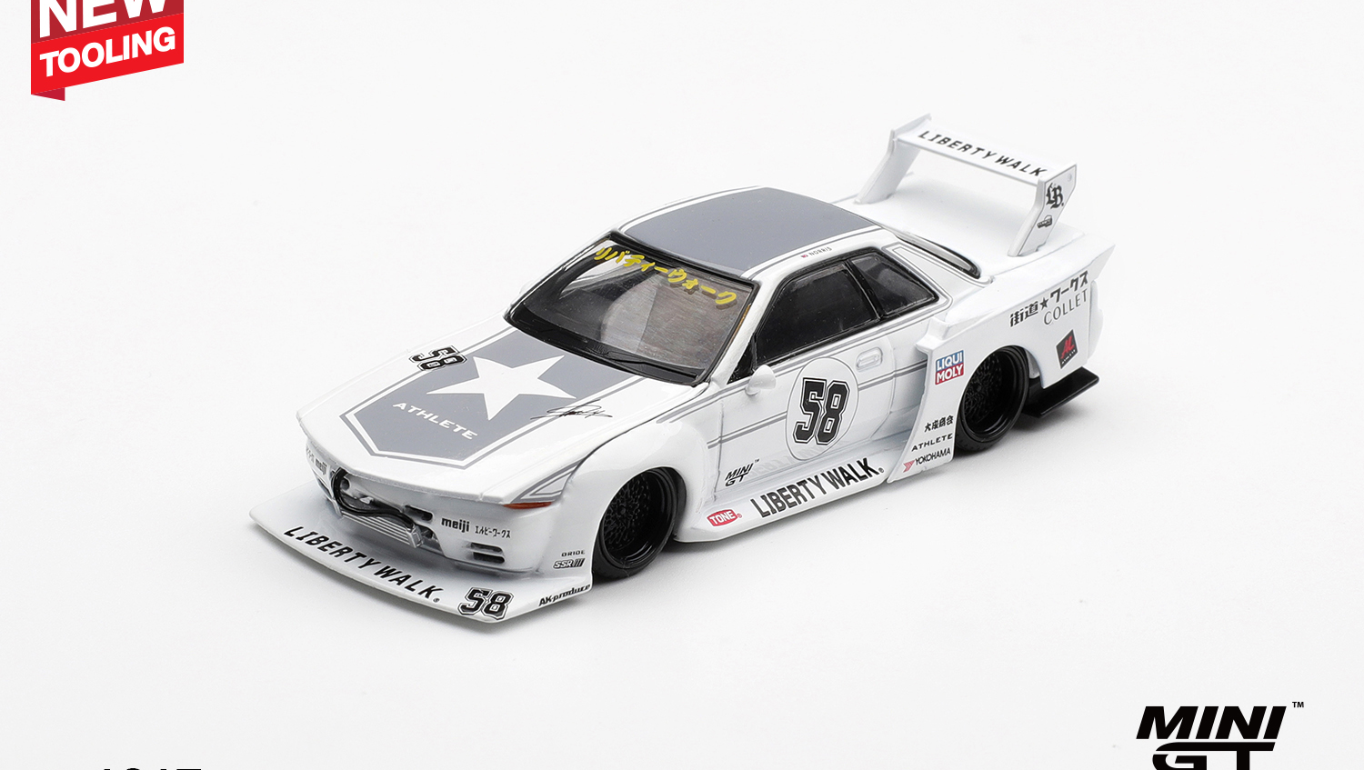 Mini GT 1:64 Nissan Skyline GT-R (R32) Kaido Works TAS 2025 (MGT01217-BL)