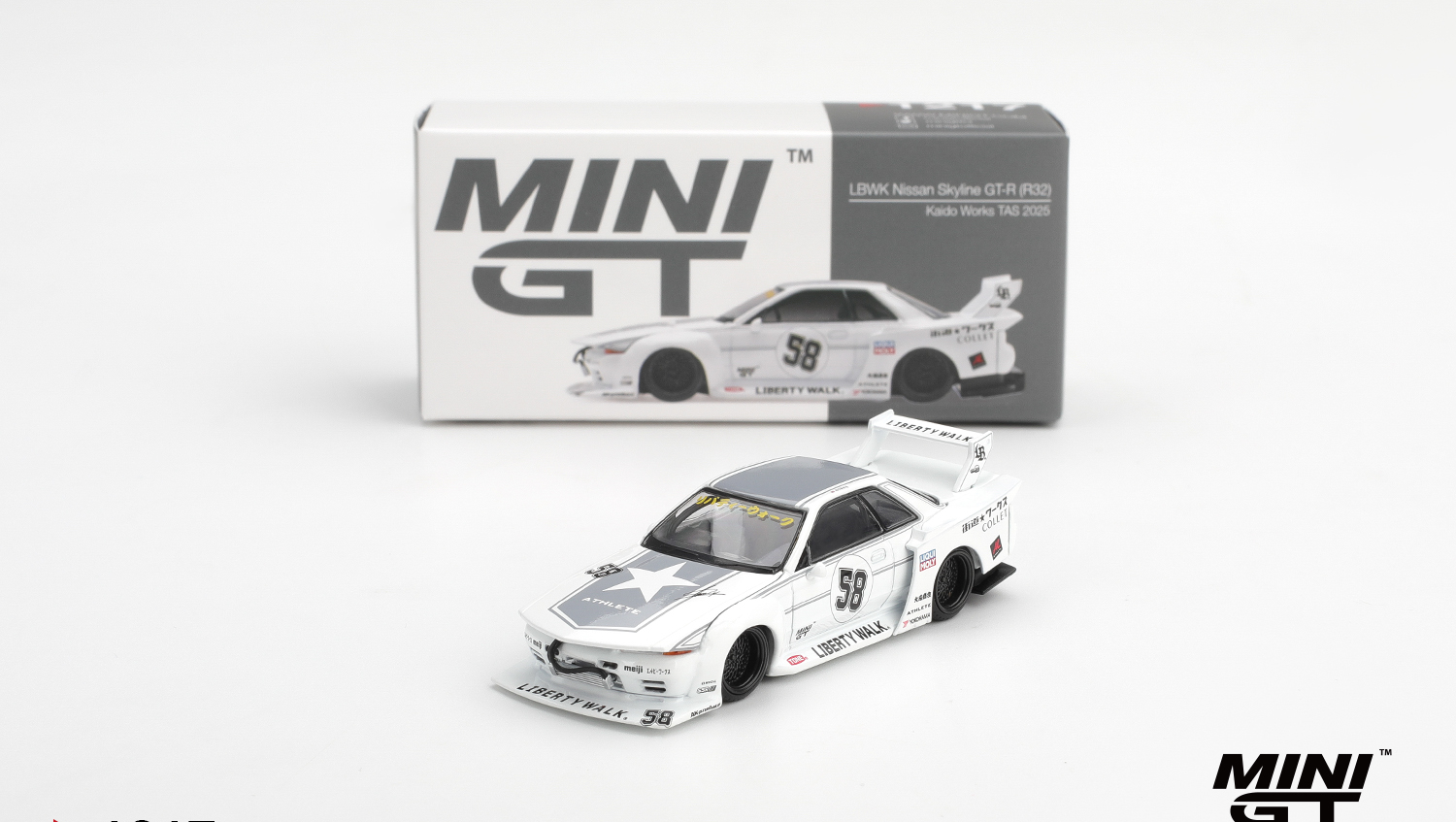 Mini GT 1:64 Nissan Skyline GT-R (R32) Kaido Works TAS 2025 (MGT01217-BL)
