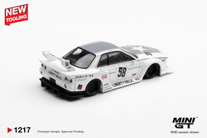Mini GT 1:64 Nissan Skyline GT-R (R32) Kaido Works TAS 2025 (MGT01217-BL)
