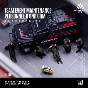 MoreArt 1:64 Racing Team Maintenance Personnel B Set (MO223119)