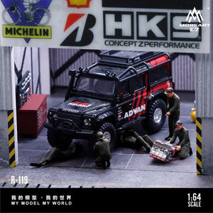 MoreArt 1:64 Racing Team Maintenance Personnel B Set (MO223119)