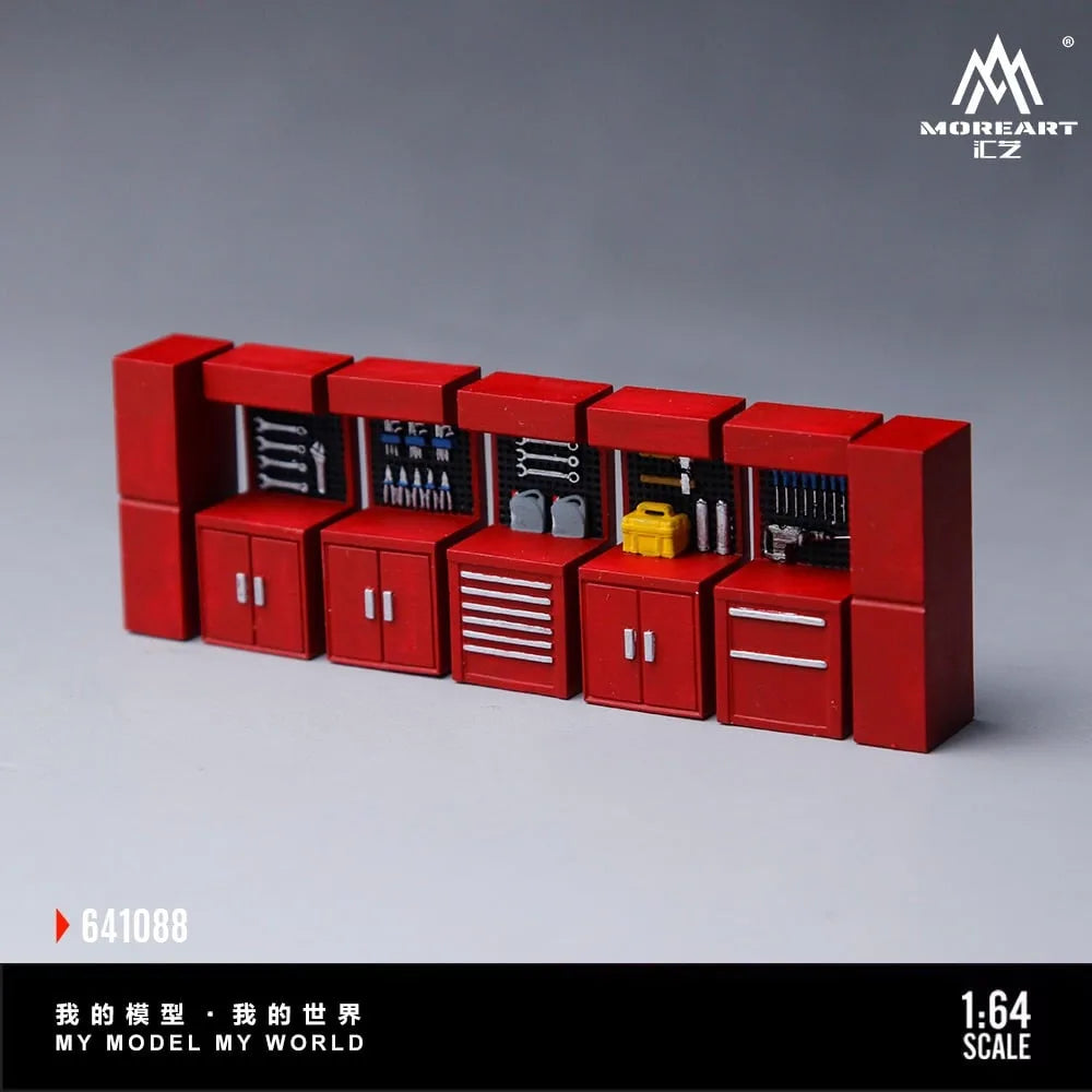 MoreArt 1:64 Red Scene Accessories Maintenance Workbench (MO641088)