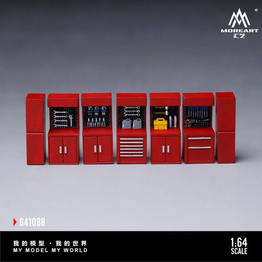MoreArt 1:64 Red Scene Accessories Maintenance Workbench (MO641088)