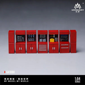MoreArt 1:64 Red Scene Accessories Maintenance Workbench (MO641088)
