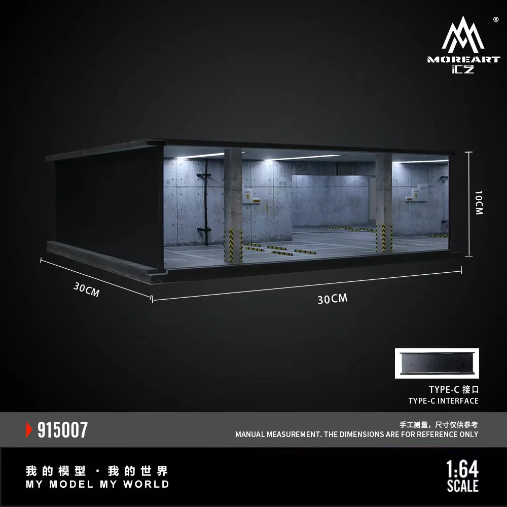 MoreArt 1:64 Underground Parking Garage Scene 07