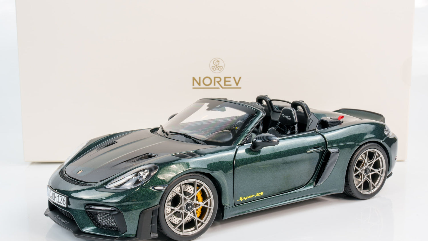 NOREV 1/18 PORSCHE 718 (982) SPIDER RS WEISSACH PACKAGE 2023 FOREST GREEN (187272)