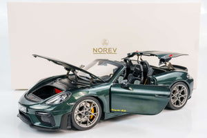 NOREV 1/18 PORSCHE 718 (982) SPIDER RS WEISSACH PACKAGE 2023 FOREST GREEN (187272)