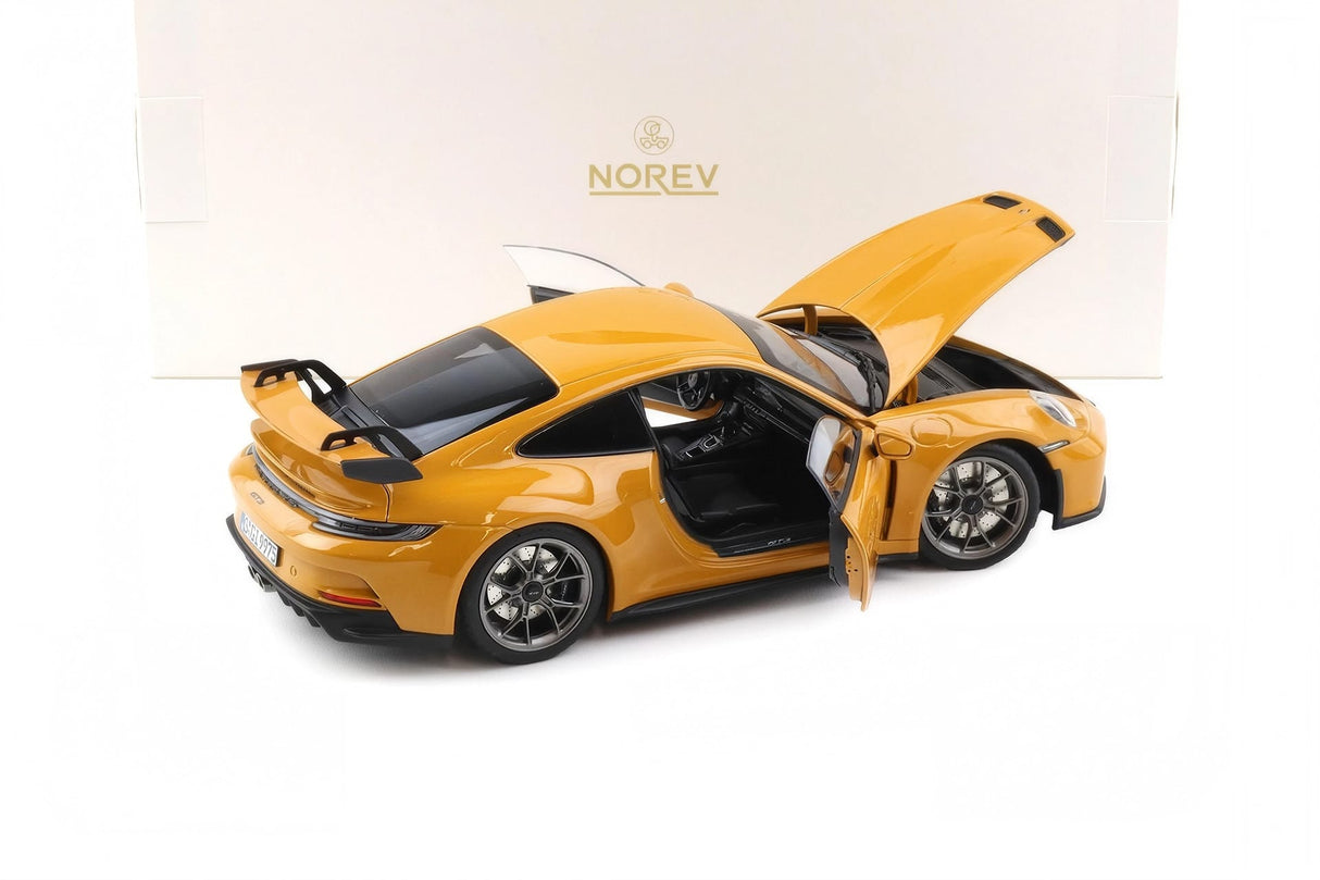 NOREV 1/18 PORSCHE 911 (992) GT3 COUPE 2021 BAHAMA YELLOW (187387)