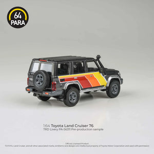 PARAGON 1/64 TOYOTA LAND CRUISER LC76 TRD 2014 GRAY METALLIC LHD (PA-56311)