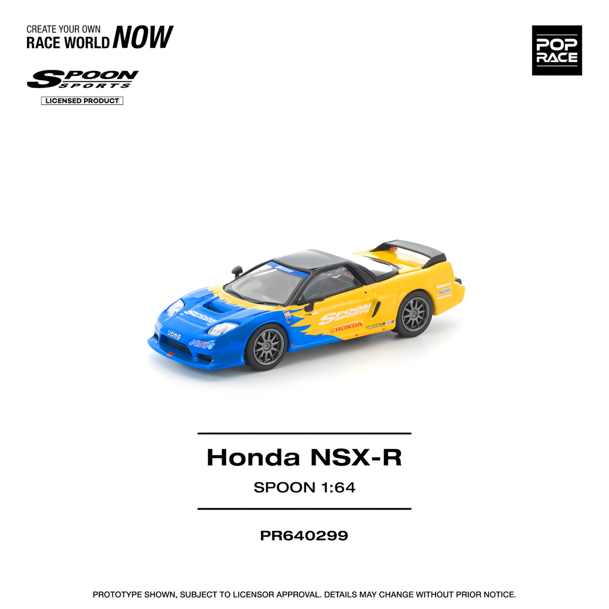 POPRACE 1/64 HONDA NSX-R SPOON (PR640299)
