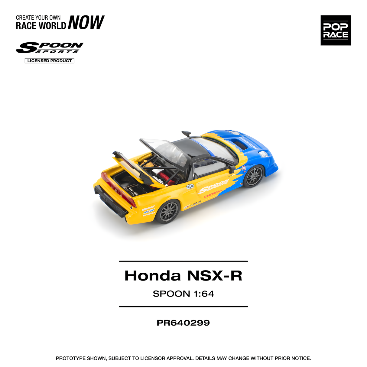 POPRACE 1/64 HONDA NSX-R SPOON (PR640299)