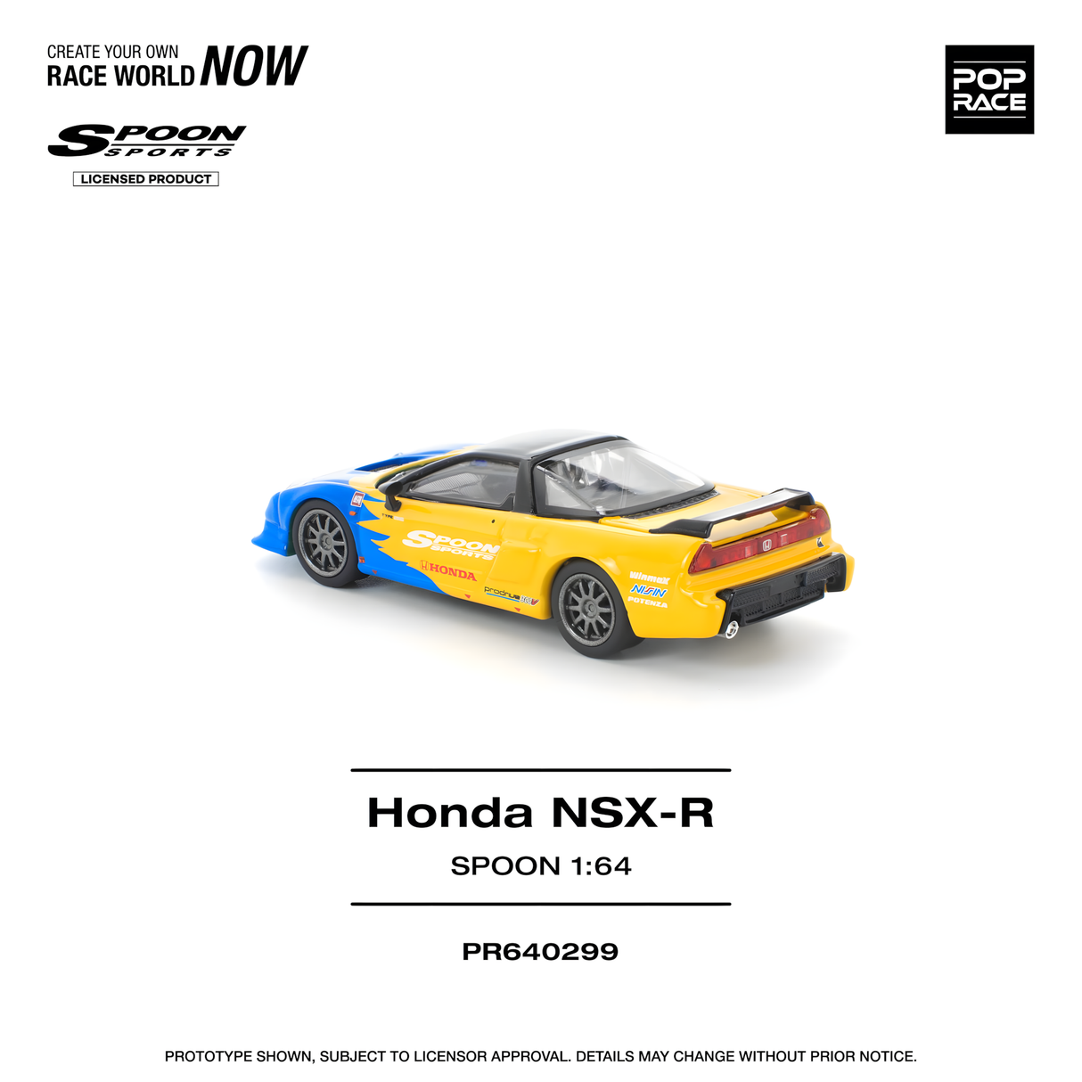 POPRACE 1/64 HONDA NSX-R SPOON (PR640299)