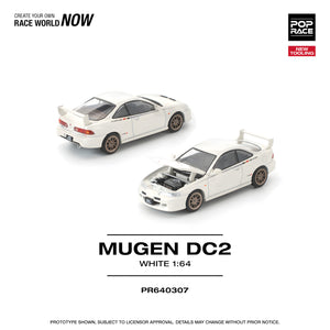 POPRACE 1/64 MUGEN DC2 WHITE NEW TOOLING (PR640307)