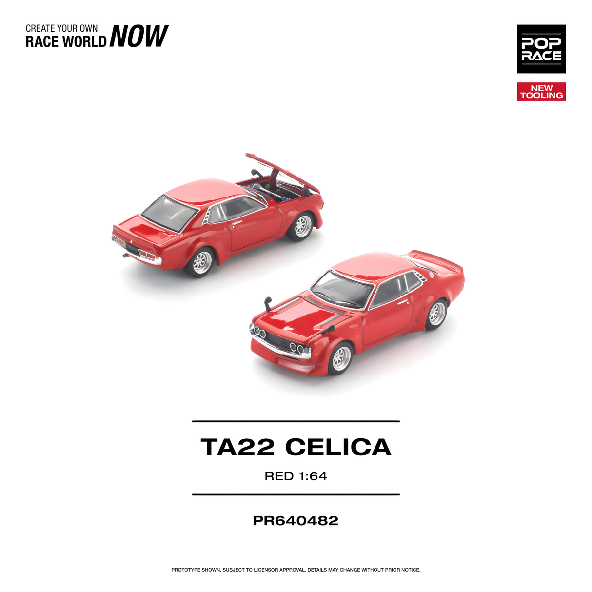 POPRACE 1/64 TA22 Celica Red (PR640482)