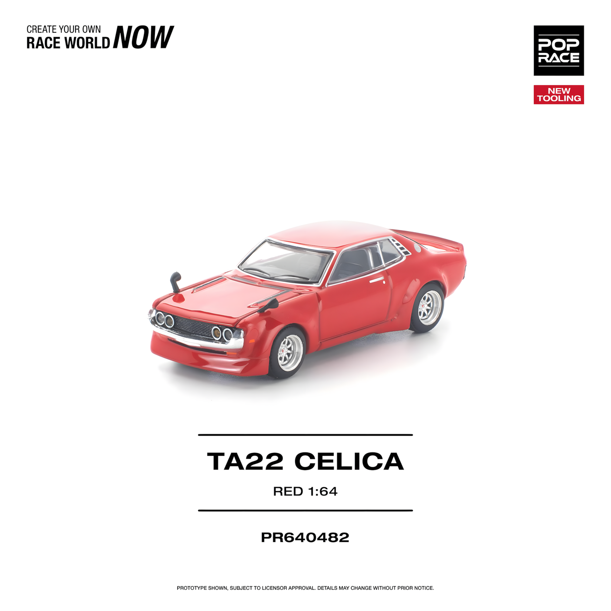 POPRACE 1/64 TA22 Celica Red (PR640482)