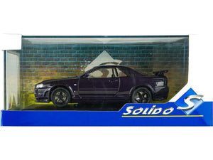 SOLIDO 1/43 NISSAN SKYLINE GT-R R34 Z-TUNE MIDNIGHT PURPLE 1999 (S4318201)
