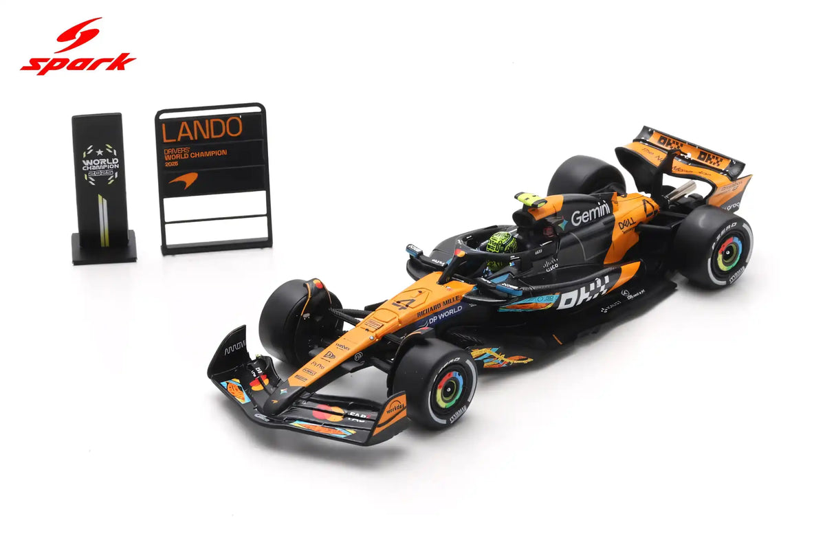 SPARK 1/64 McLAREN MCL39 #4 LANDO NORRIS WORLD CHAMPION ABU DHABI GP 2025 (64S078)
