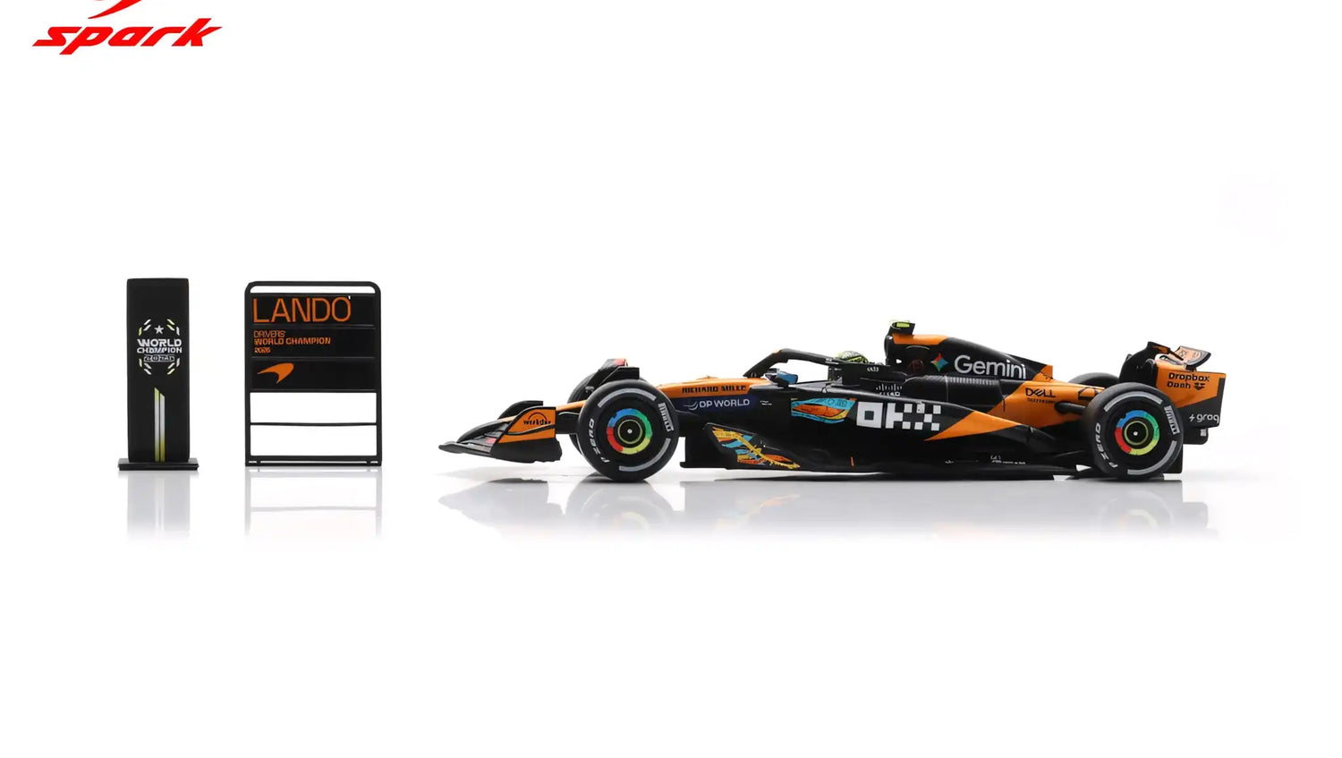 SPARK 1/64 McLAREN MCL39 #4 LANDO NORRIS WORLD CHAMPION ABU DHABI GP 2025 (64S078)