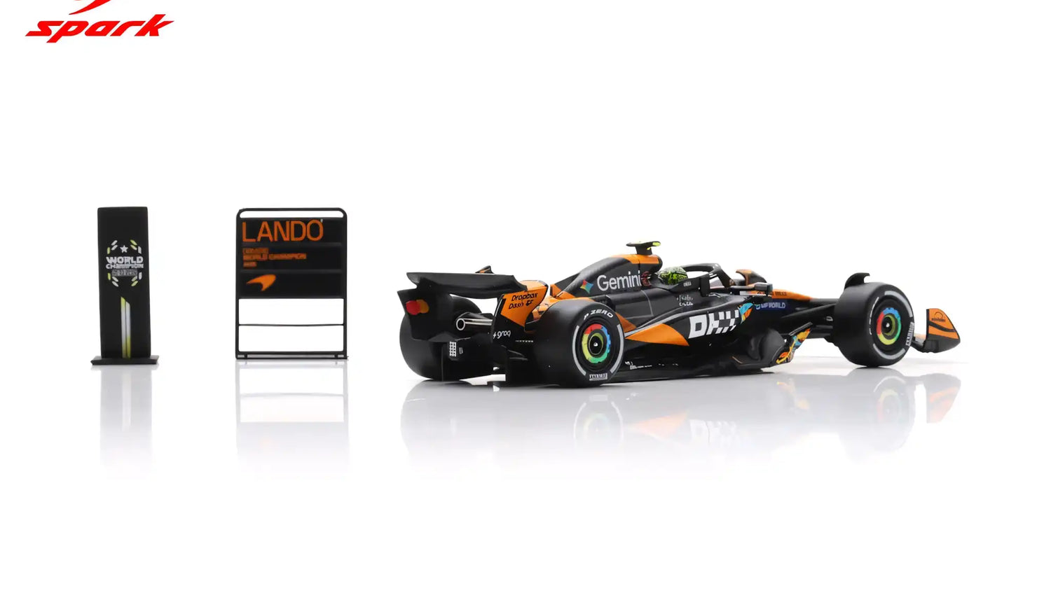 SPARK 1/64 McLAREN MCL39 #4 LANDO NORRIS WORLD CHAMPION ABU DHABI GP 2025 (64S078)