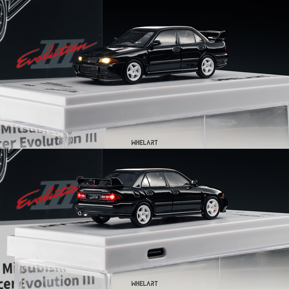 WHELART 1:64 Mitsubishi Lancer Evolution 3 Black (H-003B)