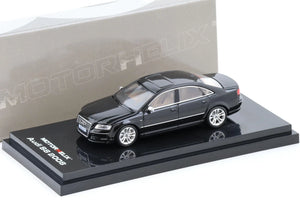 Motorhelix 1/64-Audi S8 2008 Brilliant Black (M68216)