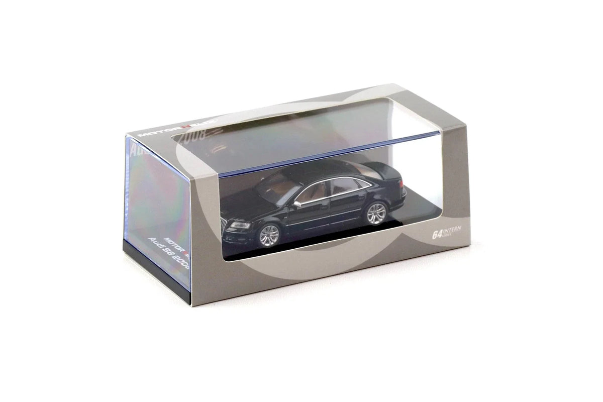 Motorhelix 1/64-Audi S8 2008 Brilliant Black (M68216)