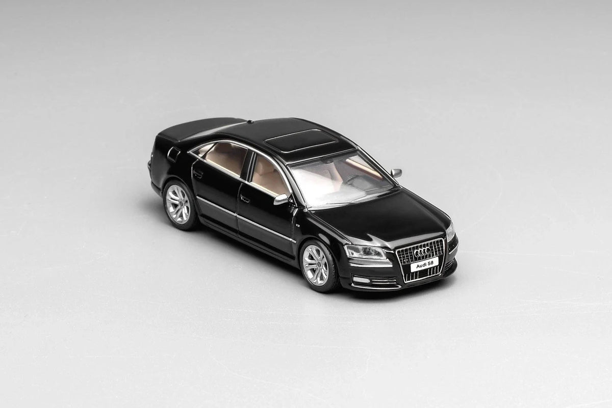 Motorhelix 1/64-Audi S8 2008 Brilliant Black (M68216)